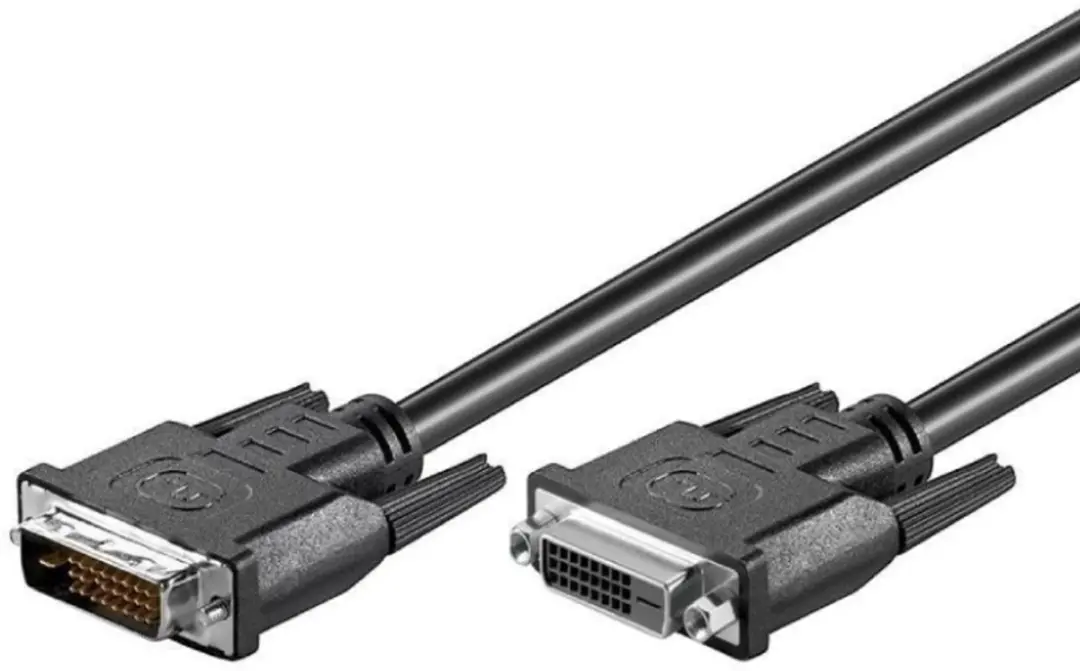 Delock DVI-D Beeldscherm Verlengkabel 5m - Zwart