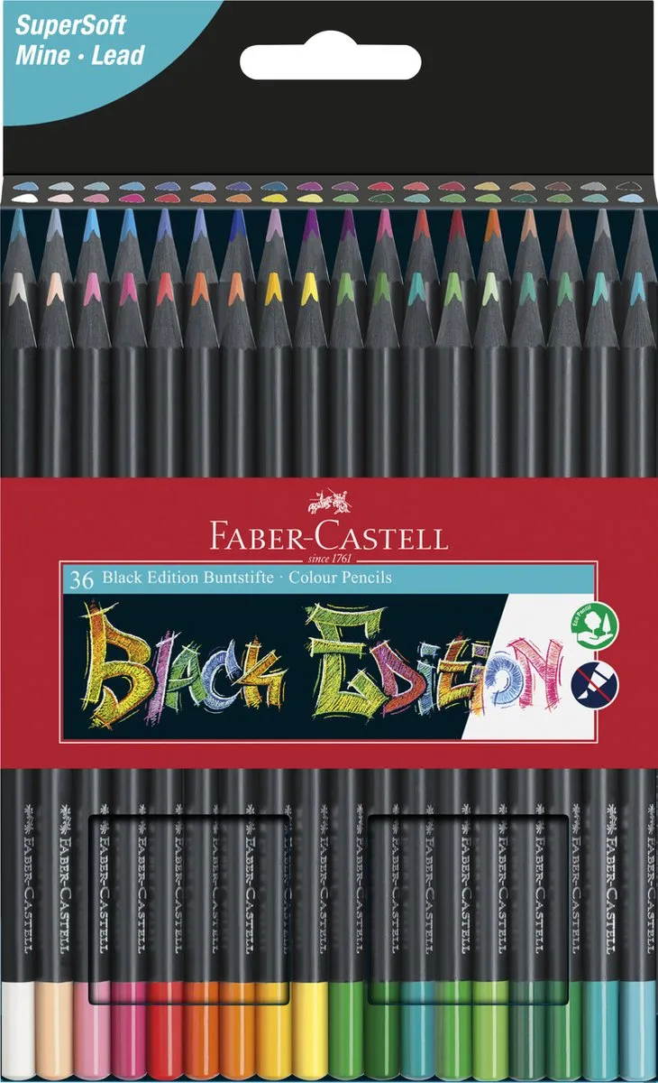 Faber-Castell Black Edition FC-116436 Kleurpotloden - 36 Stuks
