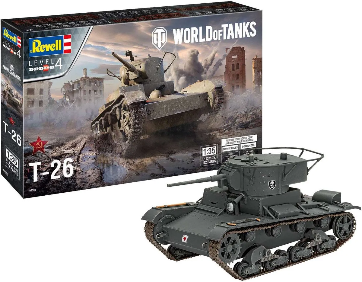 Revell 03505 T-26 Militaire Voertuigen Modelbouwpakket 1:35 - Multi