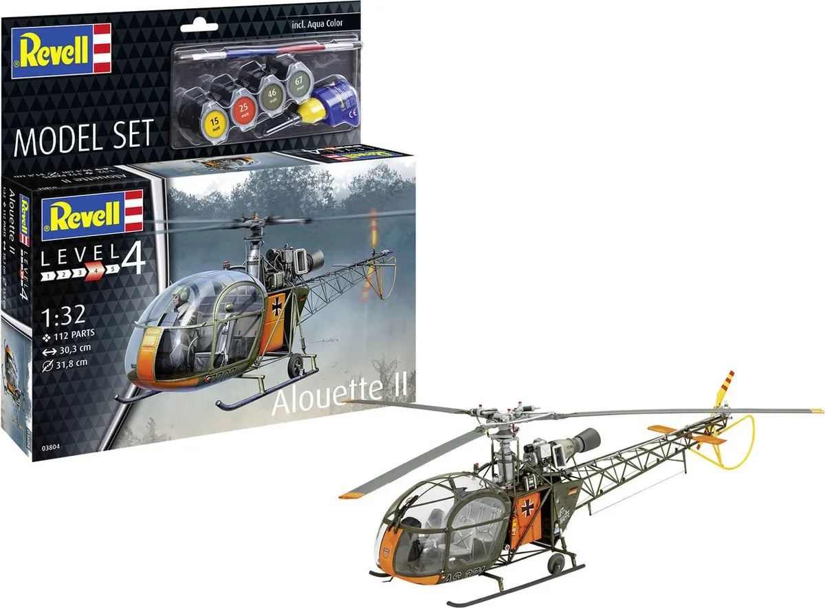 Revell 63804 Aerospatiale Alouette II Helikopter Modelbouwpakket 1:32