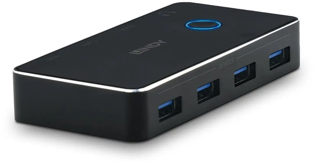 Lindy 43387 USB 3.2 Gen 1 Schakelaar 4+2 Poorten