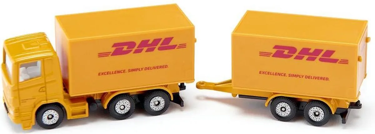 SIKU 1694 Vrachtwagen met DHL-trailer - Geel