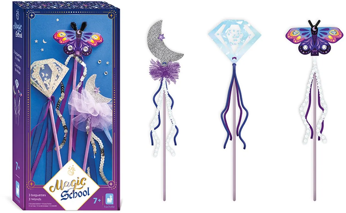 Janod Magic School 3 Toverstokken - Multikleur