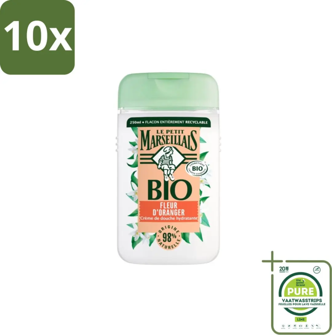 Le Petit Marseillais Douchegel Fleur d’Oranger 250ml - 10 Stuks