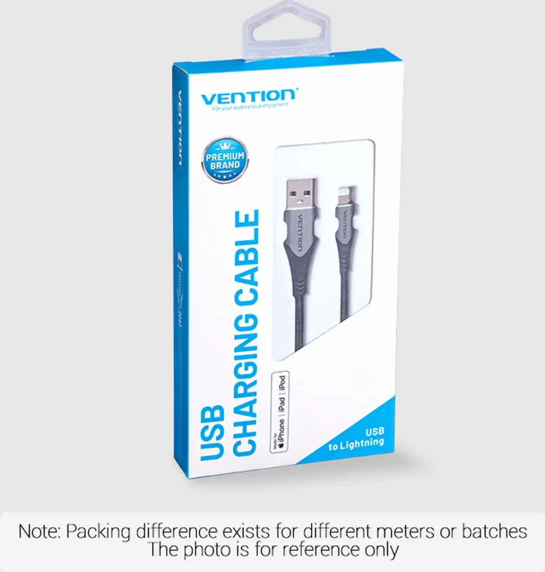 Vention iPhone USB 2.0 A naar Lightning Kabel 2m - MFI Gecertificeerd - Zwart