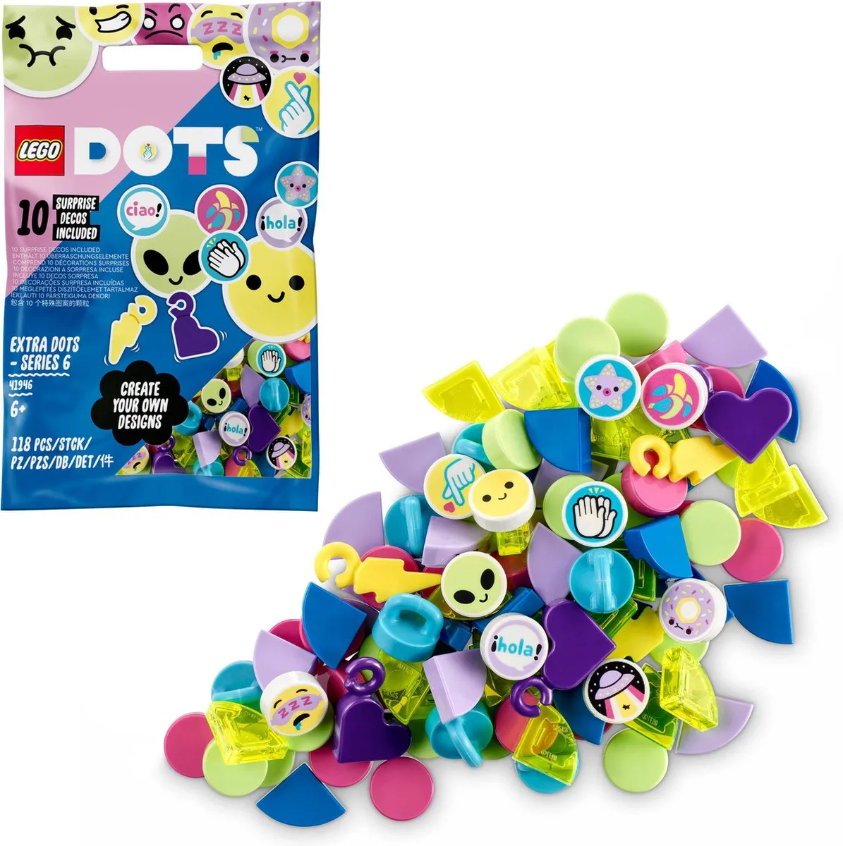 LEGO DOTS Extra DOTS Serie 6 Emoji's - 118 Stuks