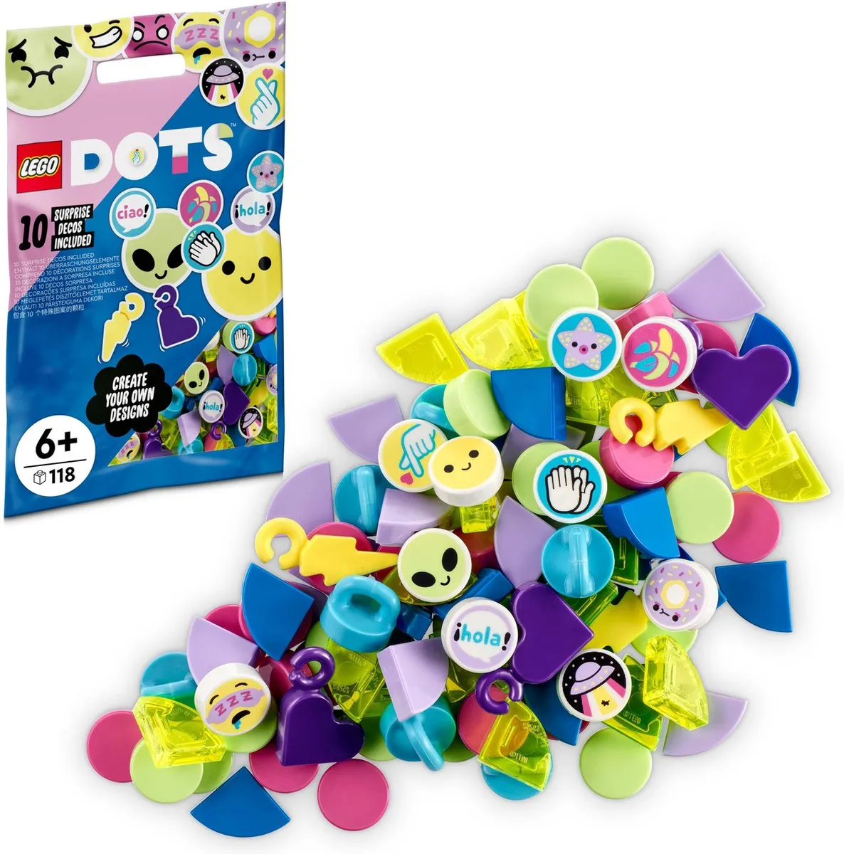 LEGO DOTS Extra DOTS Serie 6 Emoji's - 118 Stuks - afbeelding 6 van 6