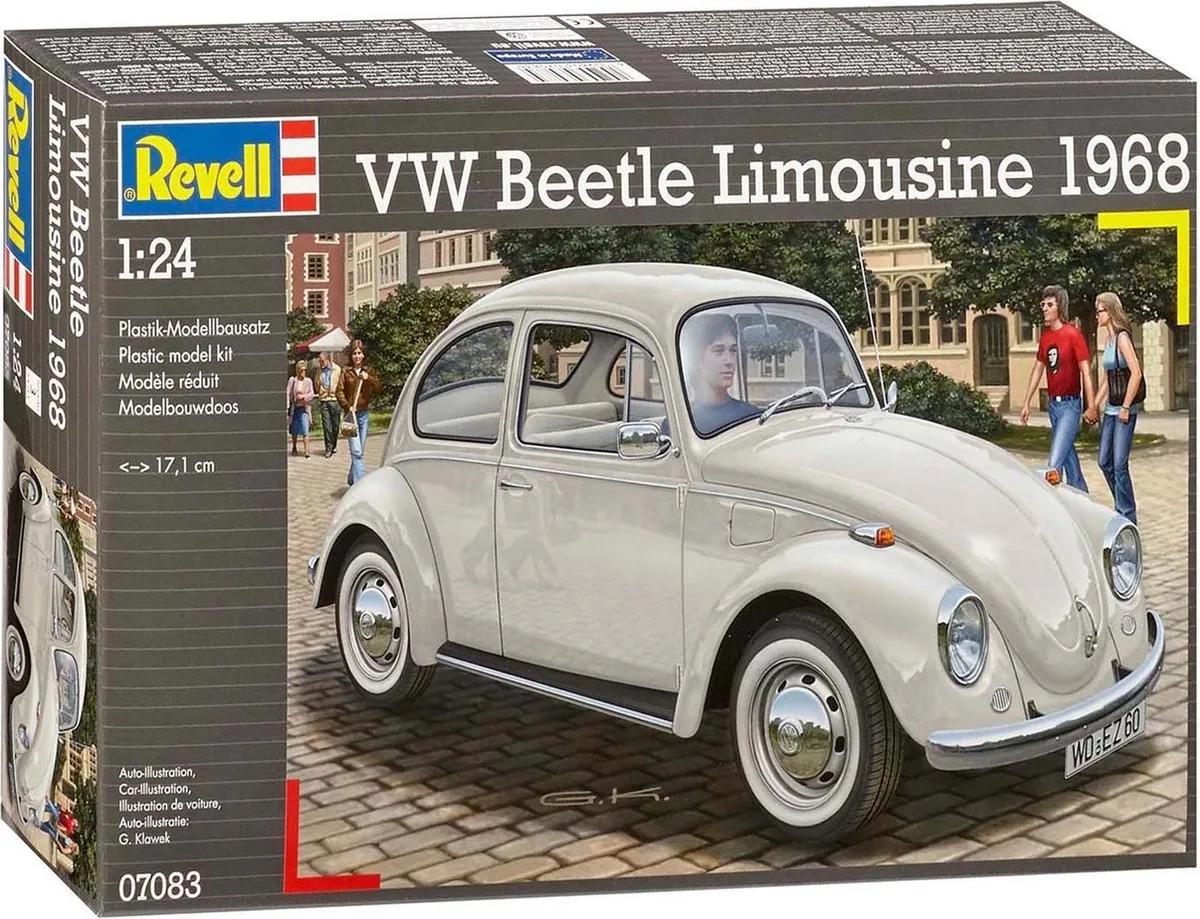 Revell 07083 Volkswagen Beetle Limousine 1968 Modelbouwpakket 1:24 - Multi