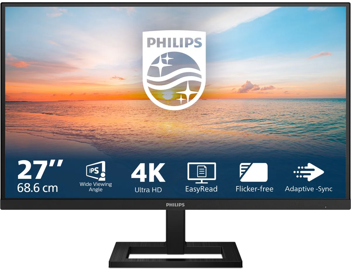 Philips 27E1N1900AE 4K Monitor - 27 inch - USB-C 65W