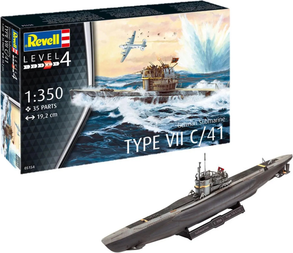 Revell 05154 German Submarine Type VII C/41 Modelbouwpakket