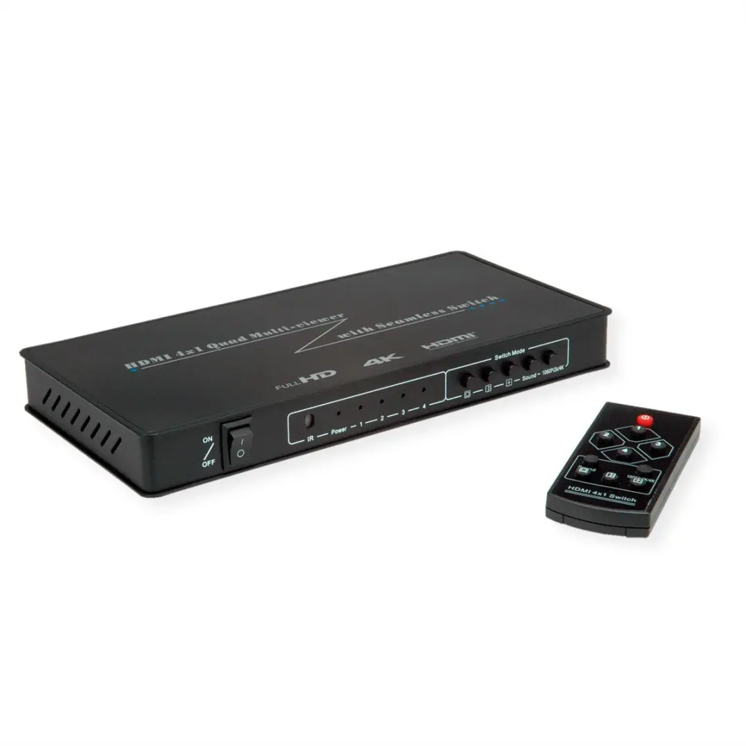 Roline HDMI 4x1 Quad Multi-Viewer Switch