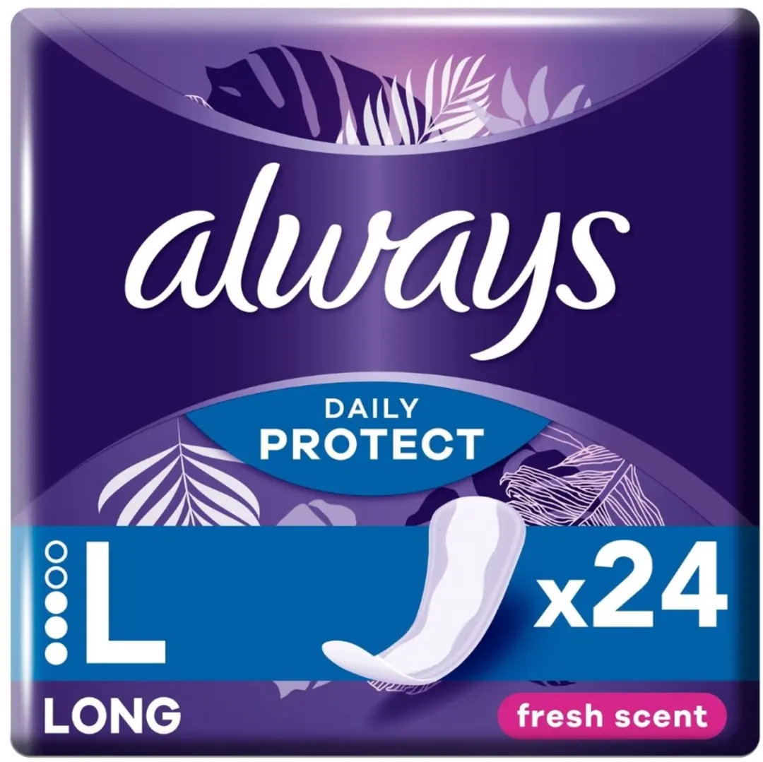 Always Long Fresh Scent Inlegkruisjes - 24 Stuks
