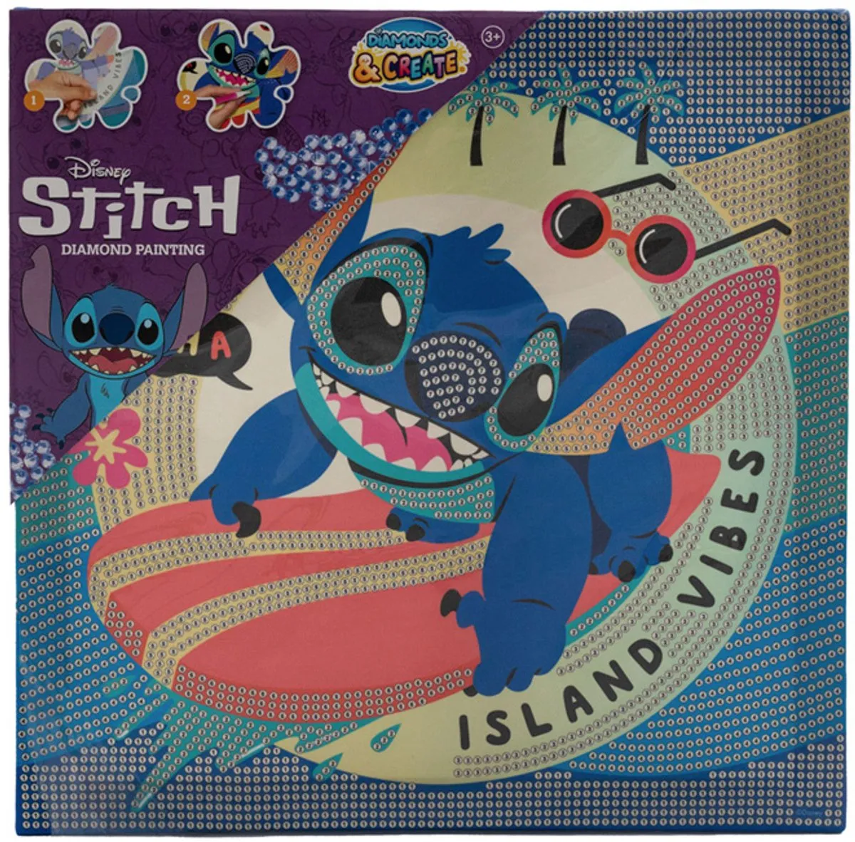 Disney Stitch Diamond Painting Canvas 29x29cm