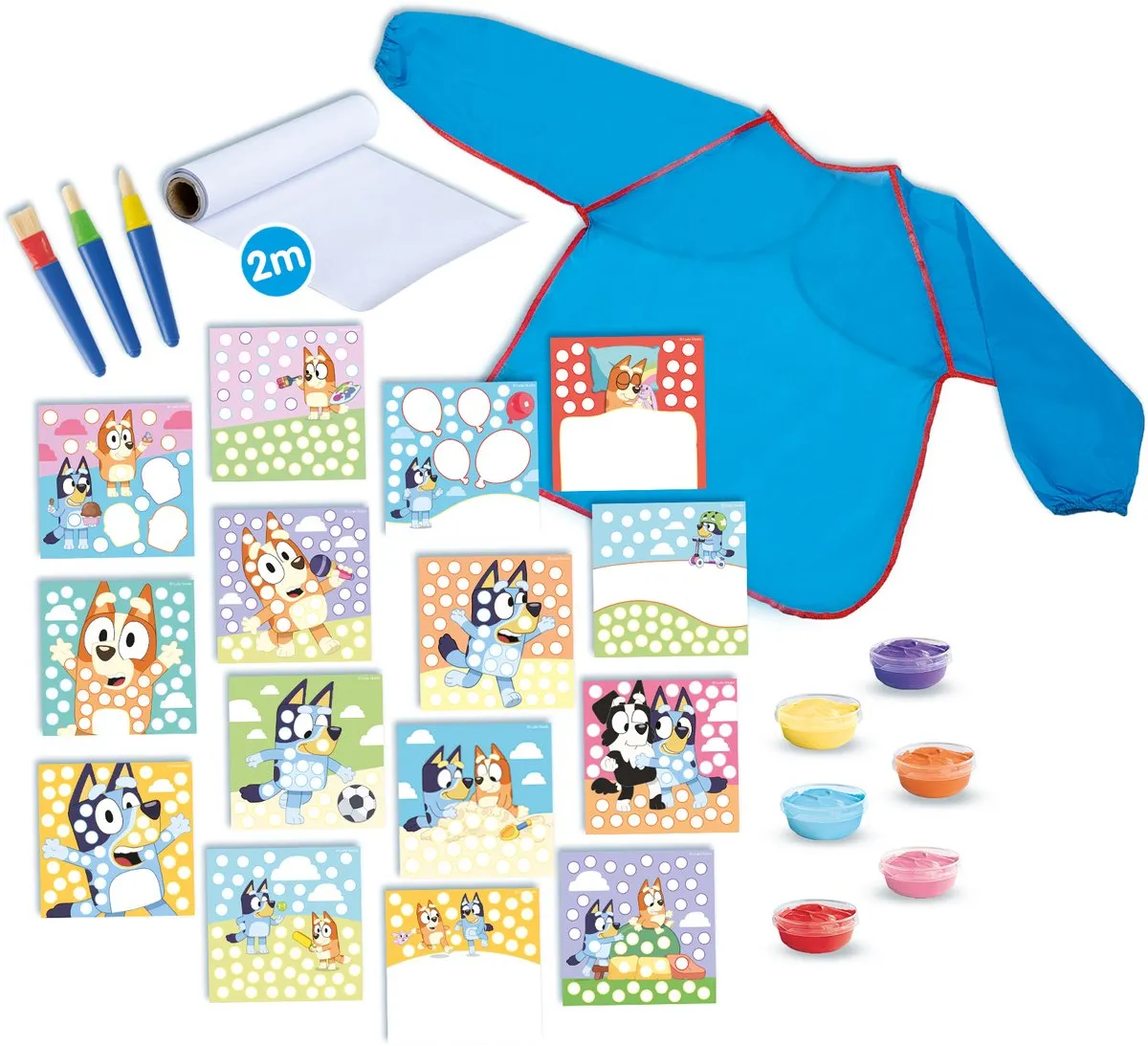 SES Creative Bluey Vingerverf Mega Set - 25 Stuks
