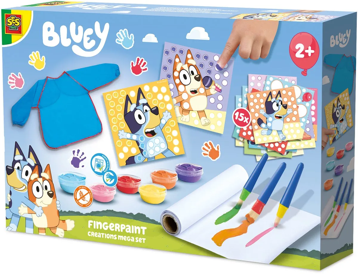 SES Creative Bluey Vingerverf Mega Set