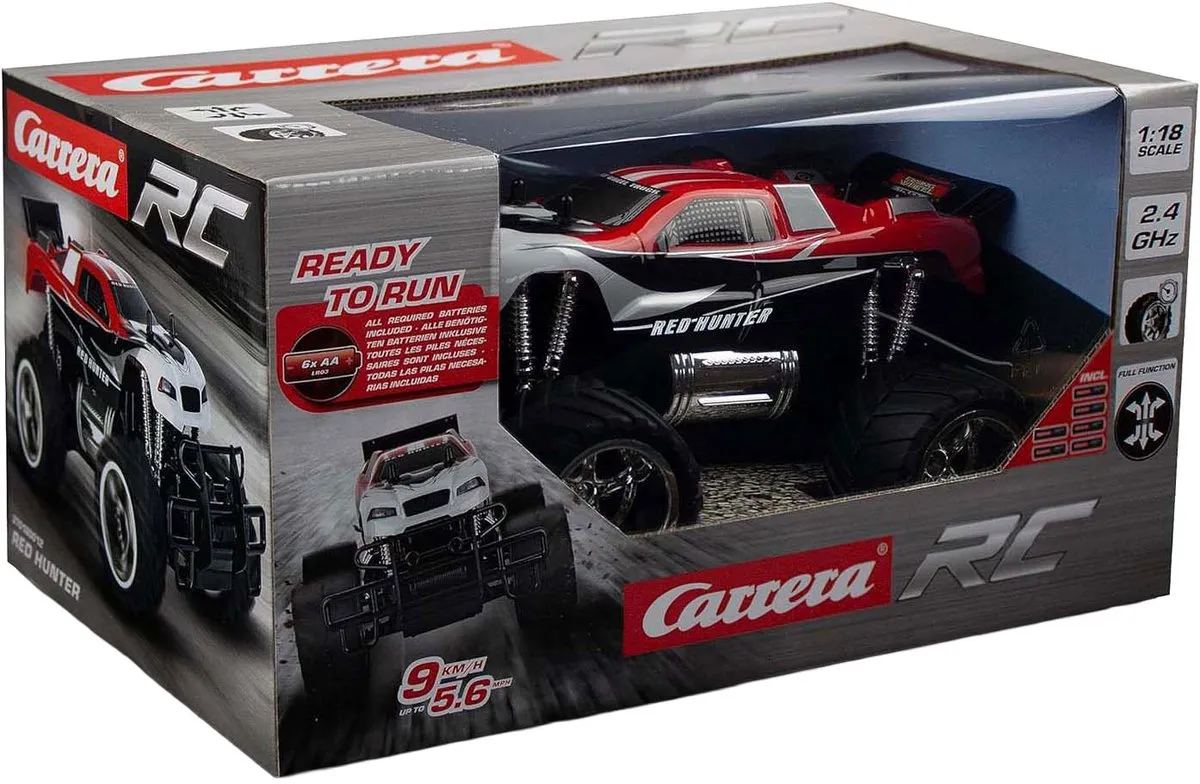 Carrera Red Hunter X RC Auto 1:18 - Rood/Wit - 2,4GHz