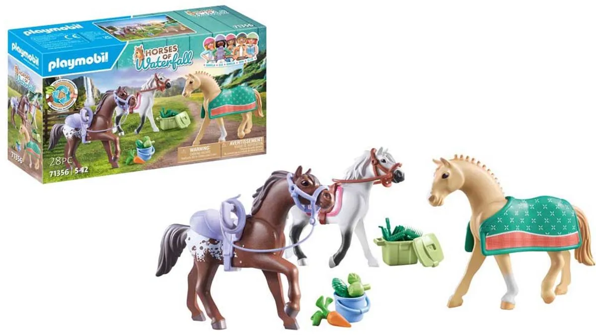 Playmobil Horses of Waterfall 3 Paarden - 71356 - Multikleur