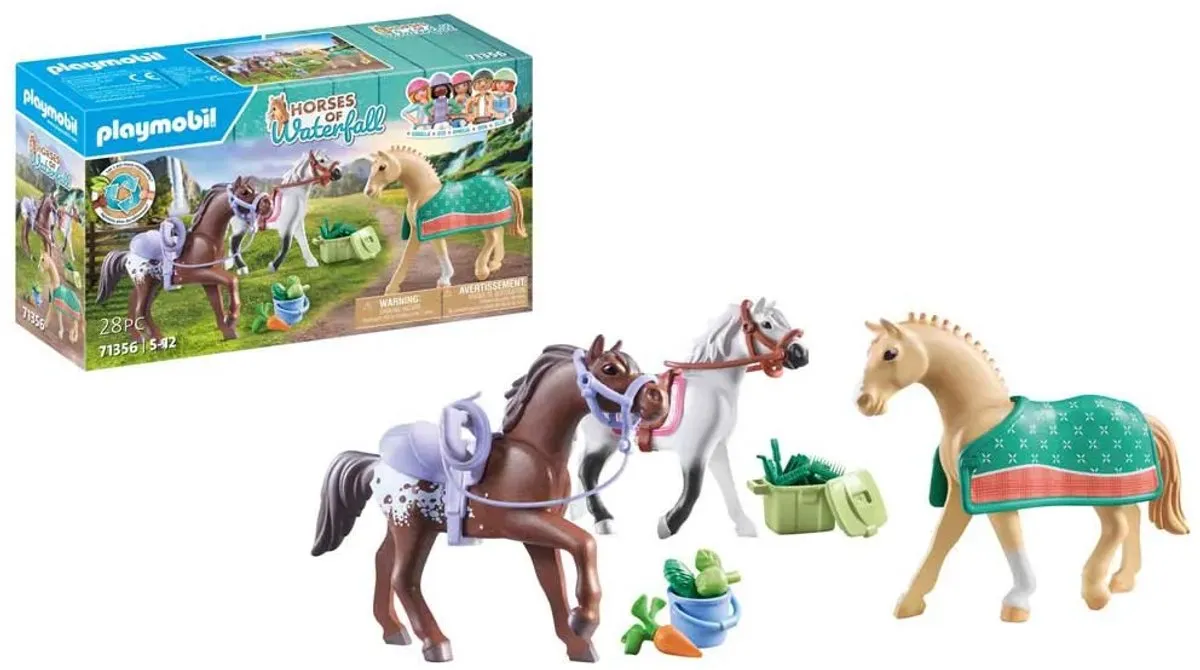 Playmobil Horses of Waterfall 3 Paarden - 71356 - Multikleur