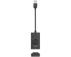 ORICO SC2-BK-BP USB-A Headsetadapter 3x 3,5mm Jack - 0,10m - Zwart
