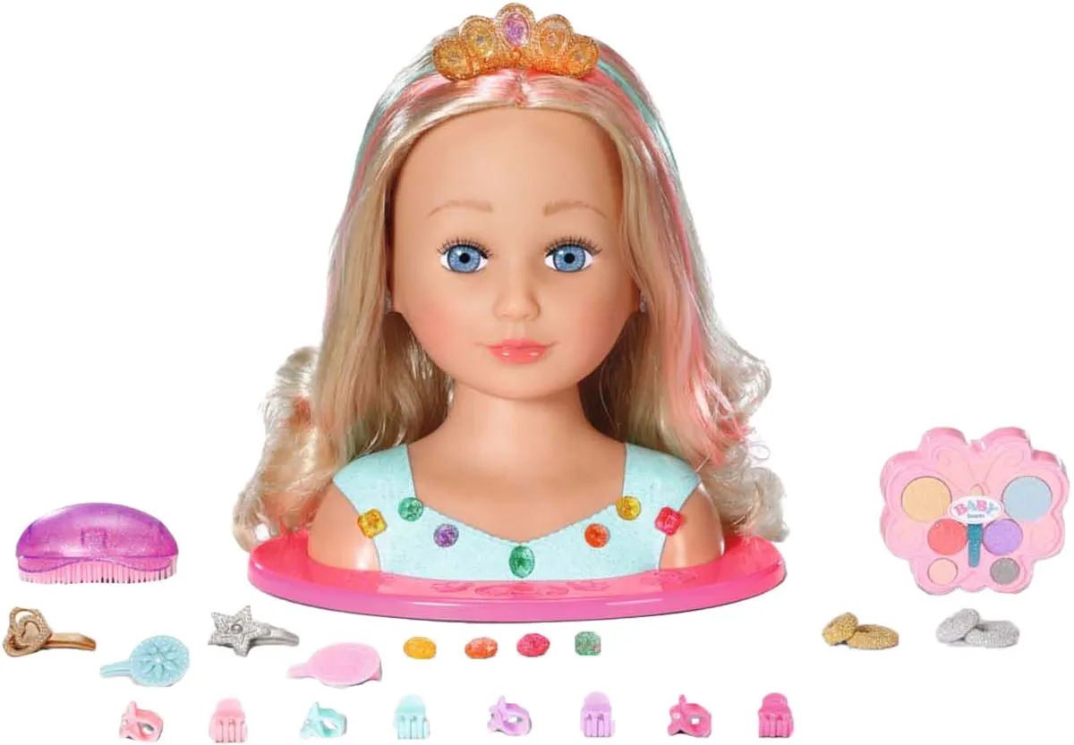 Baby Born Sister Stylinghoofd Prinses Kaphoofd - Blond met Kleurtjes