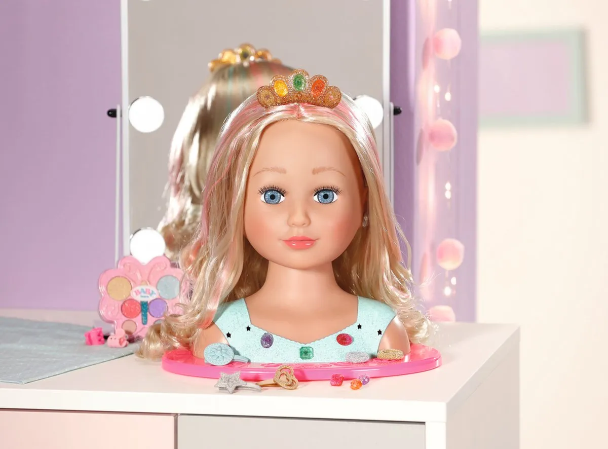 Baby Born Sister Stylinghoofd Prinses Kaphoofd - Blond met Kleurtjes
