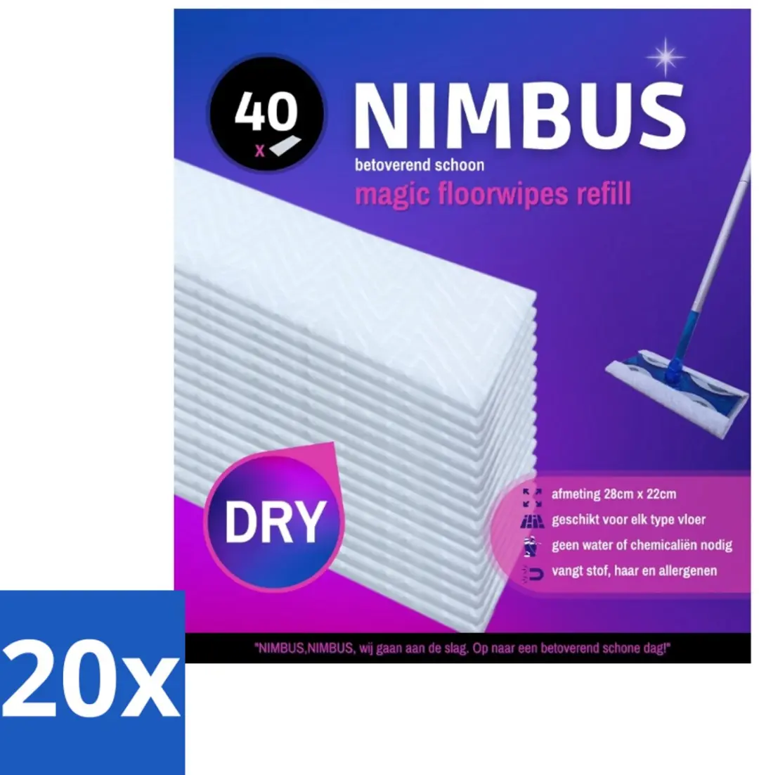 Nimbus Magic Vloerdoekjes Navulling 20x40 Stuks