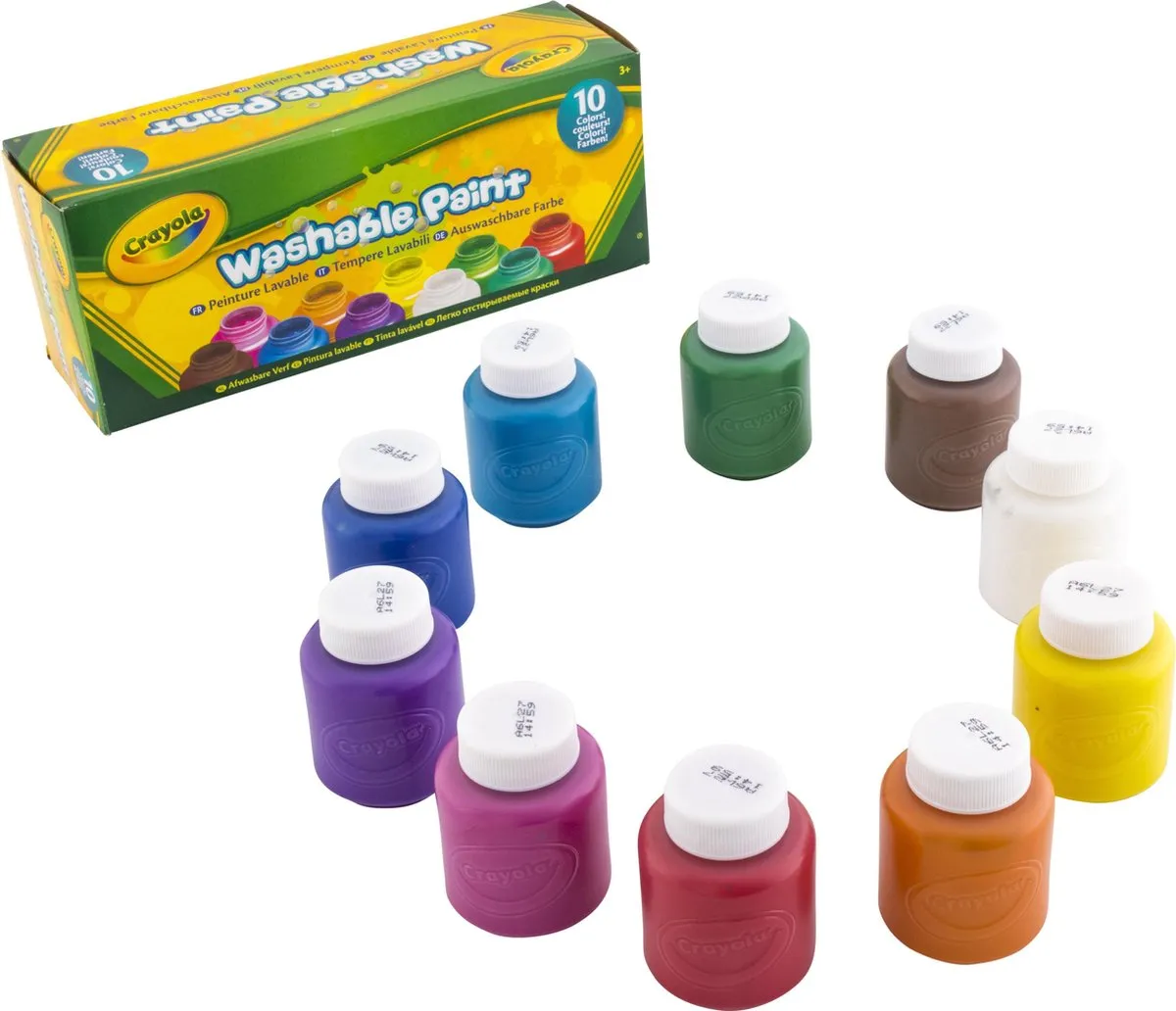 Crayola Afwasbare Verfset 10 Kleuren - 60ml