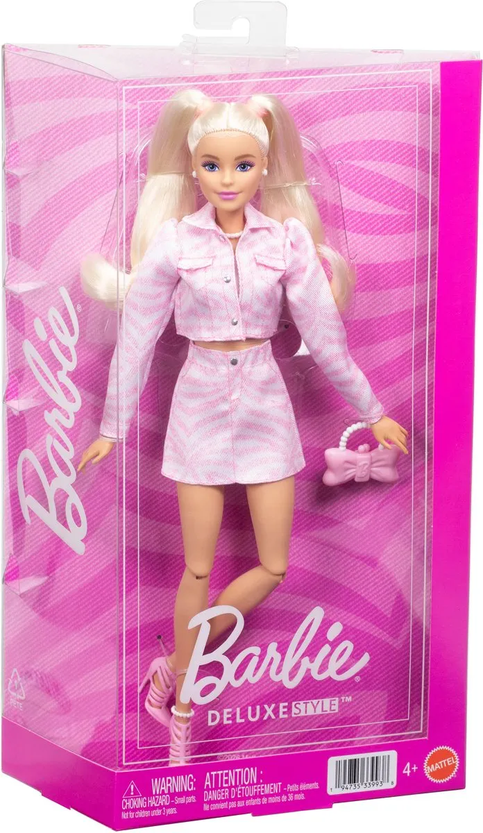 Barbie JJN69 Modepop - Roze Denim Jasje & Rok