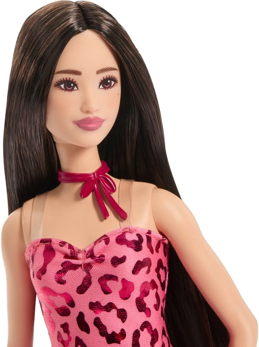 Barbie Fashionistas Modepop - Luipaardprint - Zwart Haar JJN59