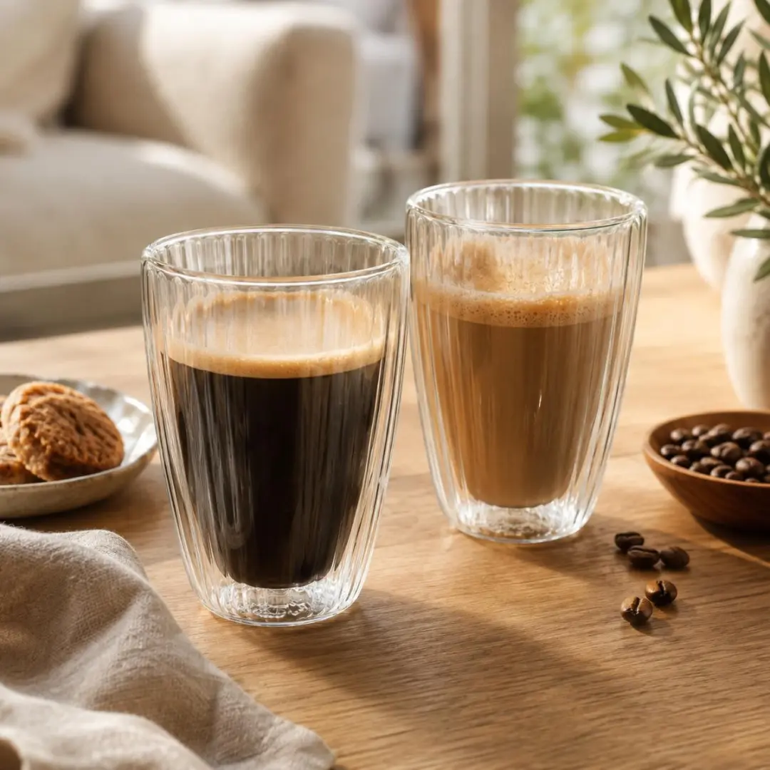 Excellent Houseware CD1200260 Koffieglazen - 2x 250ml - Lungo