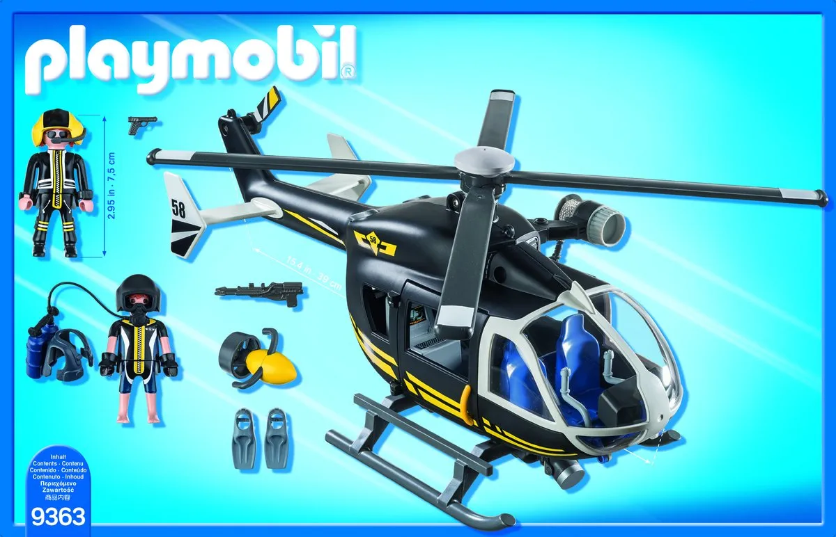 Playmobil S.I.E. Helikopter 9363 - Multicolor - afbeelding 6 van 6