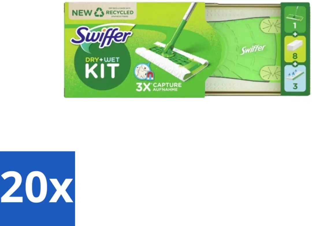 Swiffer Starterkit PG975535 - 20 Stuks - Vloerreiniger - Wit