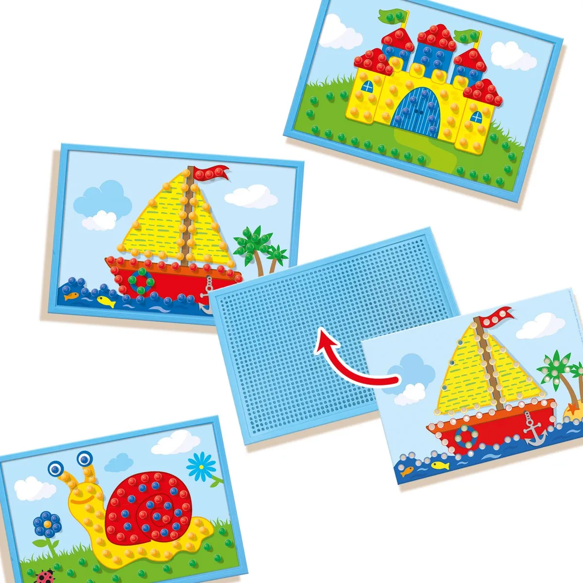 SES Creative Mozaïekbord - 100 Pinnen & 4 Kaarten