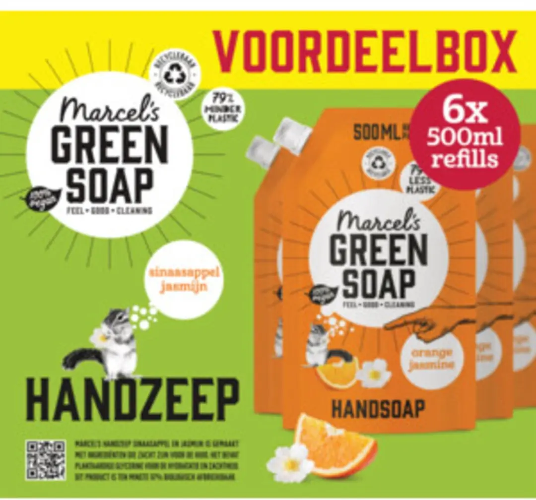 Marcel's Green Soap Handzeep Navulling Sinaasappel & Jasmijn 3000ml
