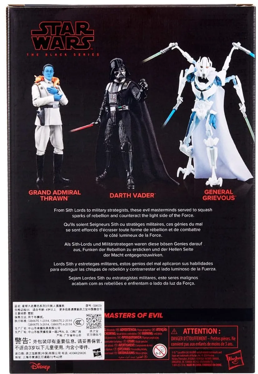Hasbro Star Wars Black Series Masters of Evil 3-Pack - 15cm Action Figuren - Multi - afbeelding 5 van 6
