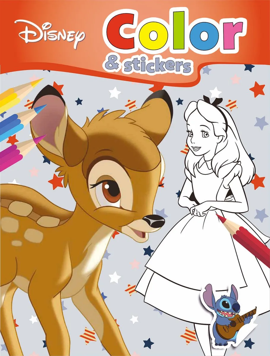 Disney Bambi Kleur- en Stickerboek