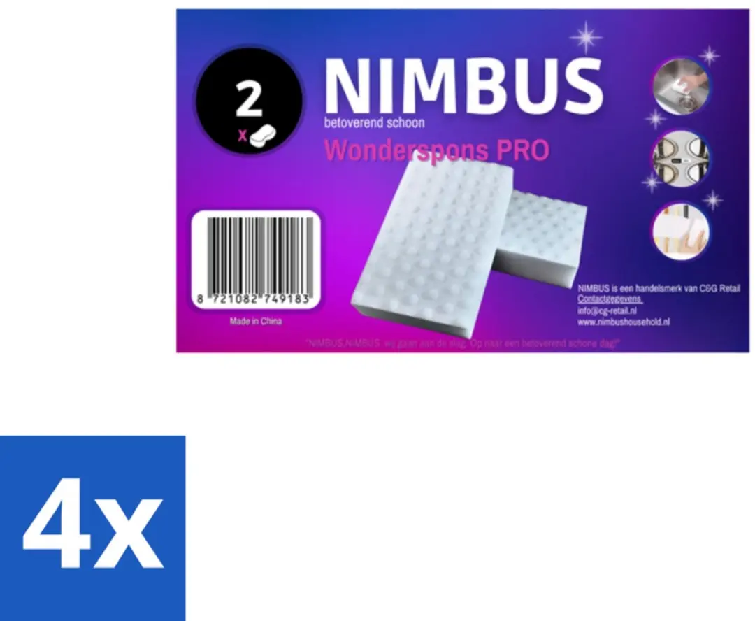 NIMBUS Wonderspons Pro Wit 2 stuks per verpakking