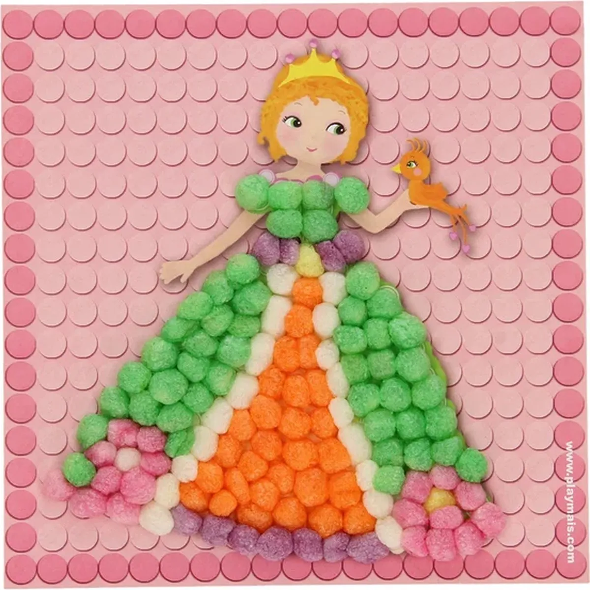 PlayMais Mosaic Kaarten Versieren Prinses - 6 Stuks