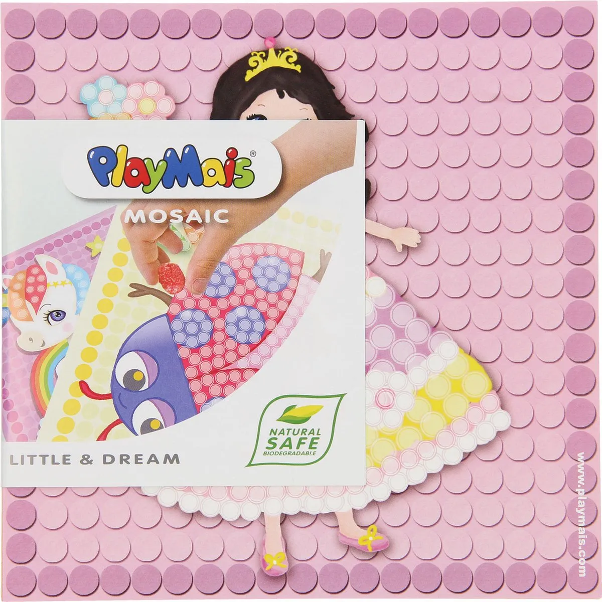 PlayMais Mosaic Kaarten Versieren Prinses - 6 Stuks