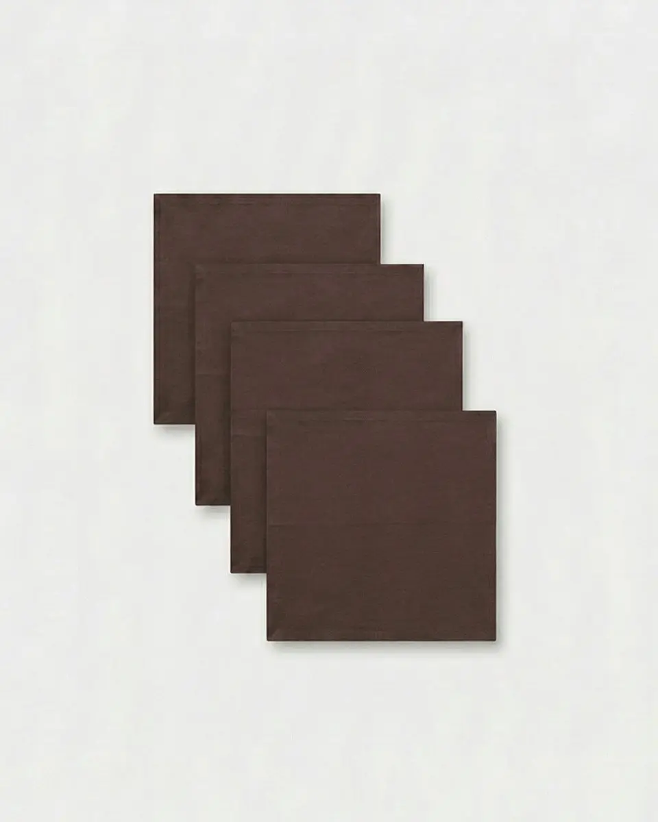 vtwonen Servetten Chocoladebruin - 4 Stuks 40x40cm