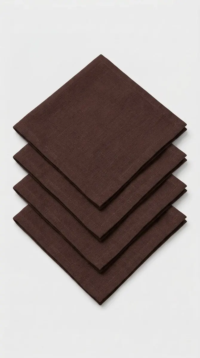 vtwonen Servetten Chocoladebruin - 4 Stuks 40x40cm