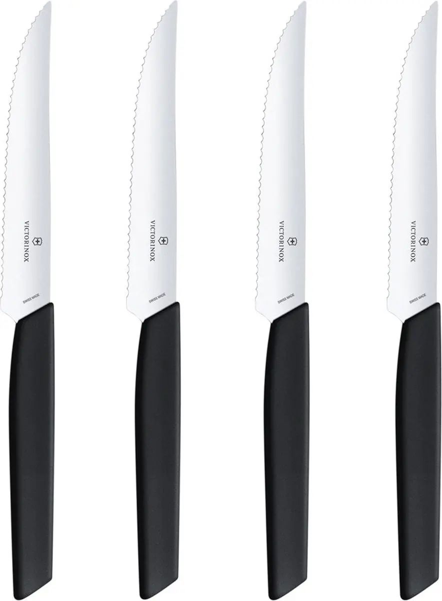 Victorinox Messenblok 5-delig - Pizza/Steakmessen - Wit/Zwart