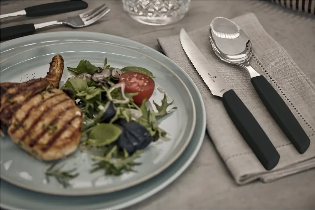 Victorinox Messenblok 5-delig - Pizza/Steakmessen - Wit/Zwart