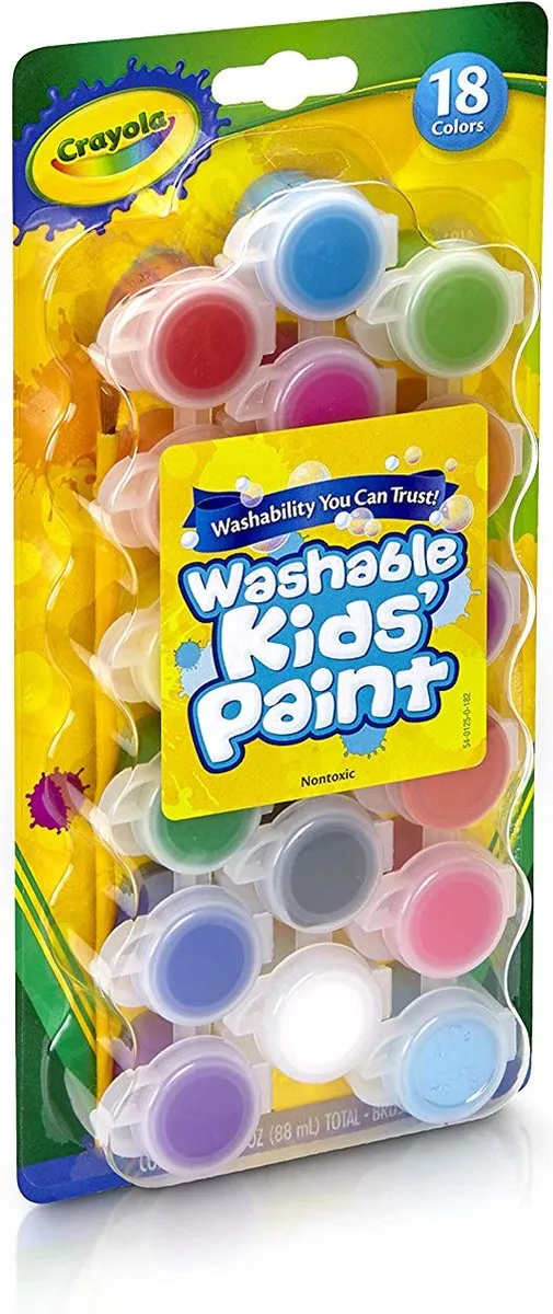 Crayola Afwasbare Verf - 18 Kleuren 88ml