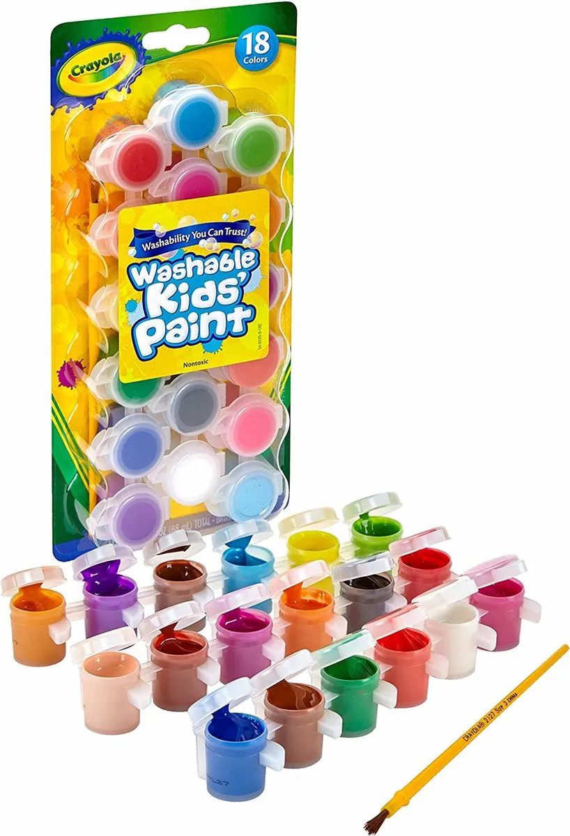Crayola Afwasbare Verf - 18 Kleuren 88ml