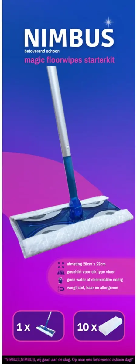 Nimbus Magic Vloerdoek Starterkit 11 Stuks - Wit