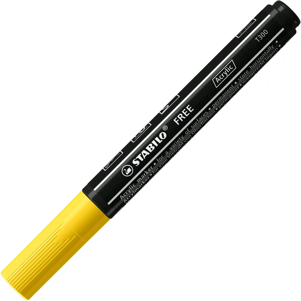 STABILO FREE T300 Acryl Marker - Geel