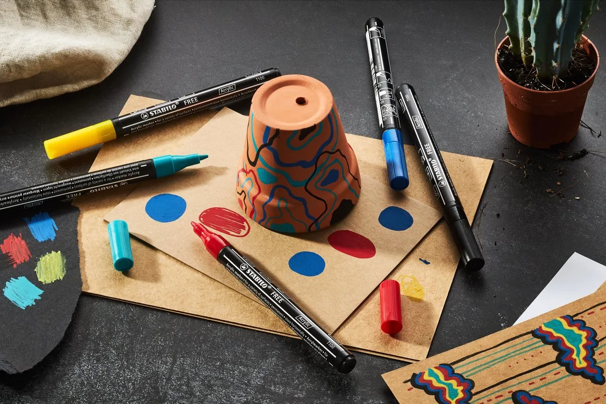 STABILO FREE T300 Acryl Marker - Geel