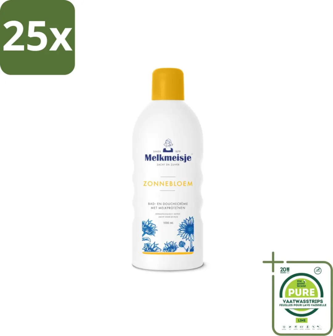 Melkmeisje Bad en Douche Crème Zonnebloem & Melk 1000ml