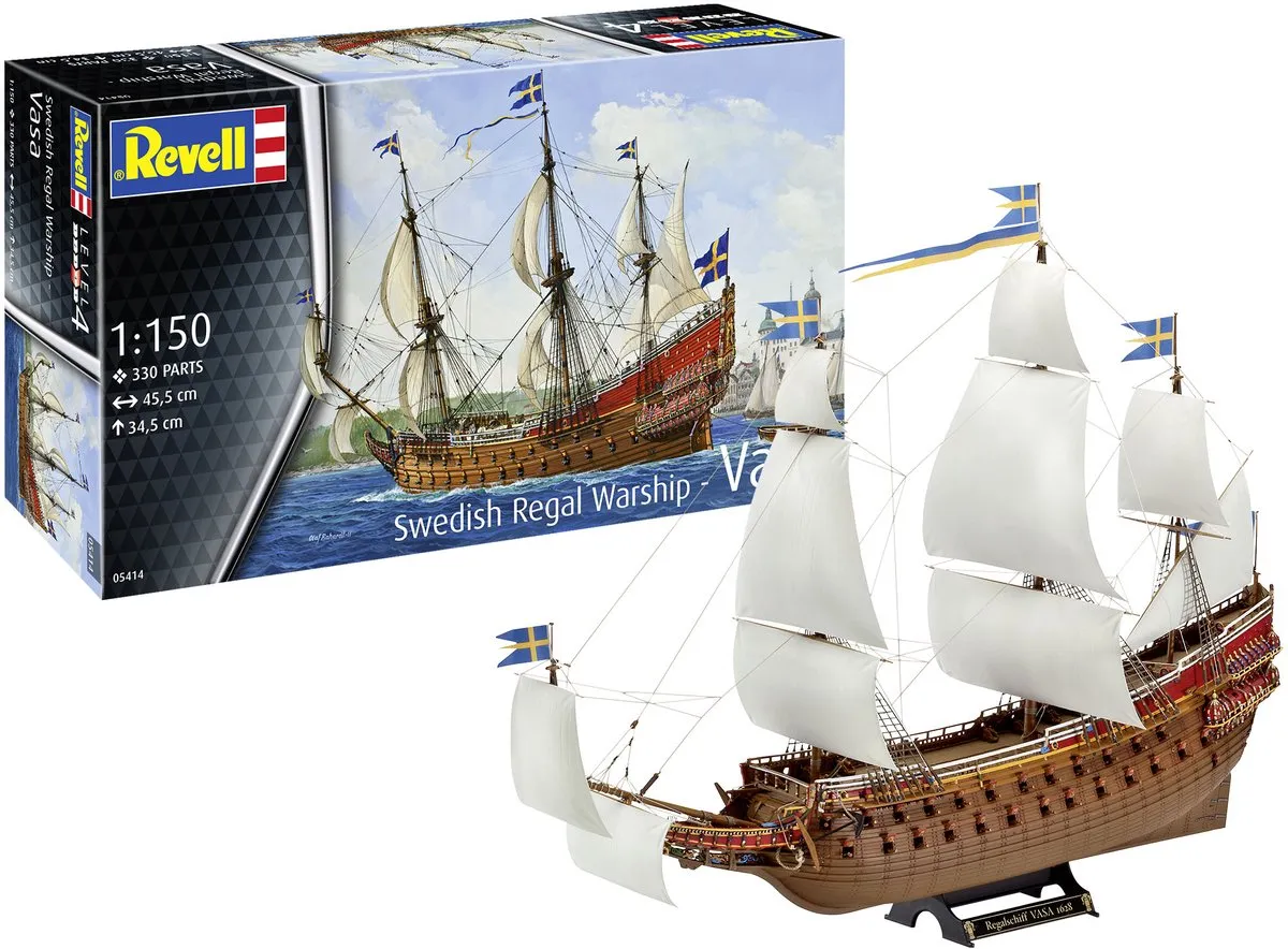 Revell Zweeds Koninklijk Schip Vasa Modelbouwpakket 1:12 - 330 Onderdelen
